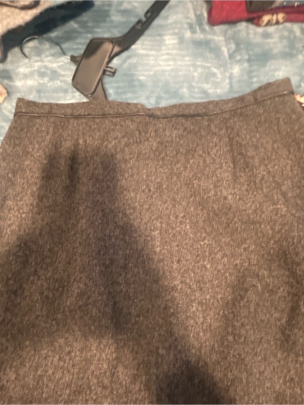 Cigarette Classic Wool-Blend Grey A-Line Skirt - Women - Jessica Brand, Sz 12
